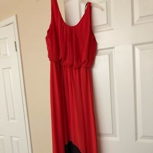 Red maxi dress